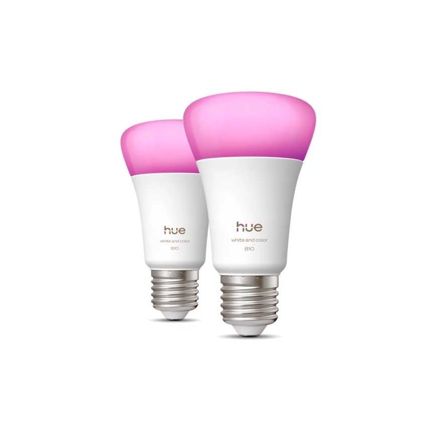 Zestaw 2x ściemnialnych żarówek LED Philips Hue WHITE AND COLOR AMBIANCE E27/6W/230V 1000-20000K