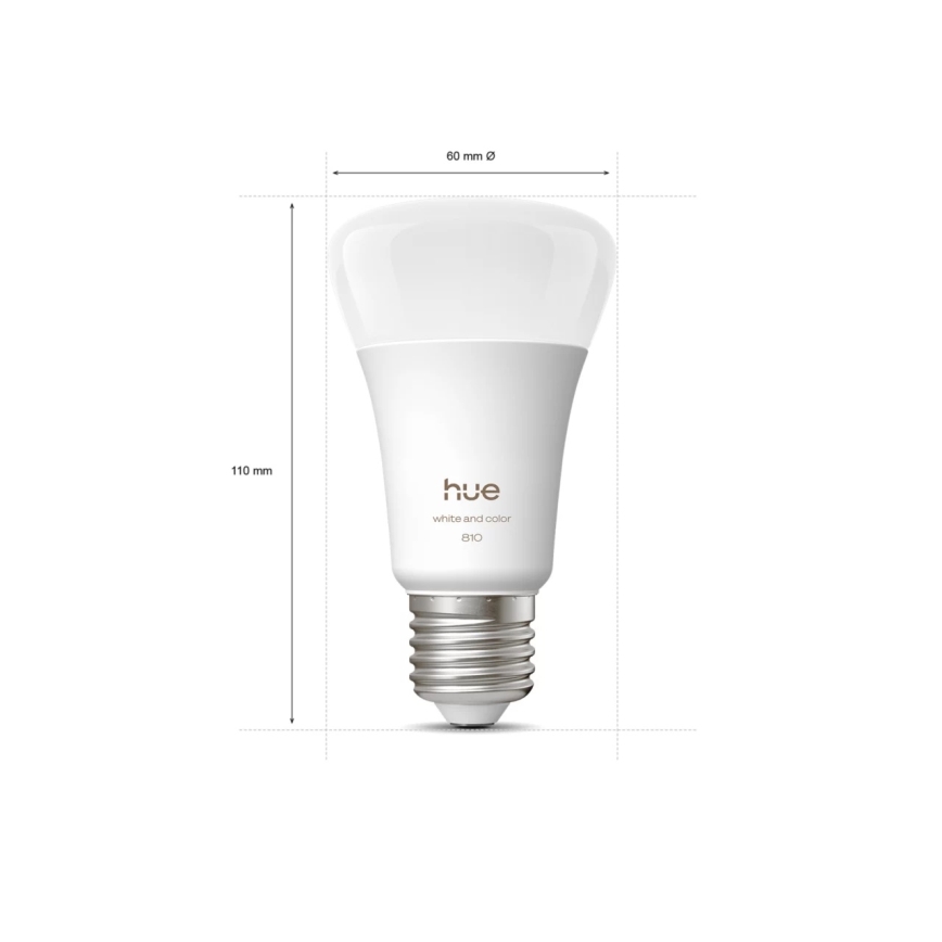 Zestaw 2x ściemnialnych żarówek LED Philips Hue WHITE AND COLOR AMBIANCE E27/6W/230V 1000-20000K