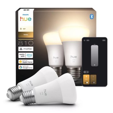 Zestaw 2x ściemnialne żarówki LED Philips Hue WHITE E27/7W/230V 2700K