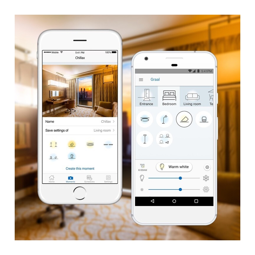 ZESTAW 2x ściemnialnych żarówek LED A60 E27/9W/230V 2700K Wi-Fi + pilot zdalnego sterowania - WiZ