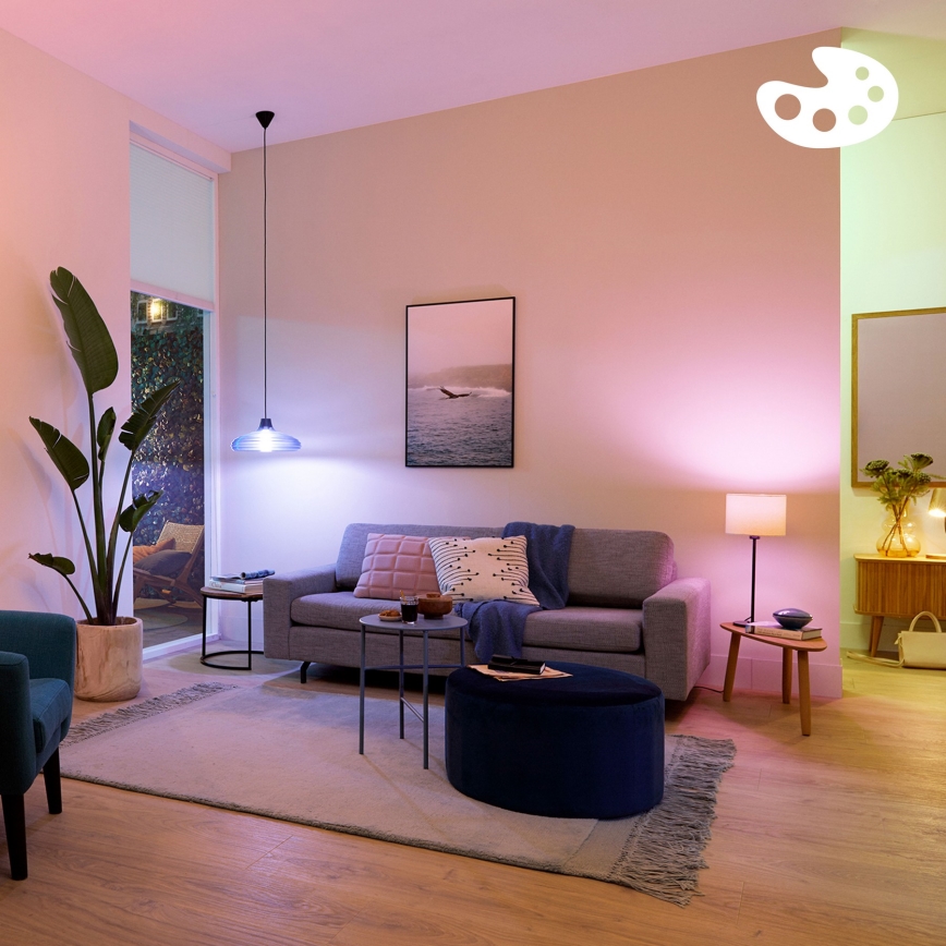 Zestaw 2x ściemnialnych żarówek LED RGB Philips SMART A60 E27/8,5W/230V 2200-6500K