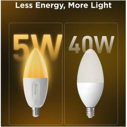 ZESTAW 2x ściemnialne żarówki LED RGBWW MATTER E14/5W/230V 2700-6500K Wi-Fi - Govee