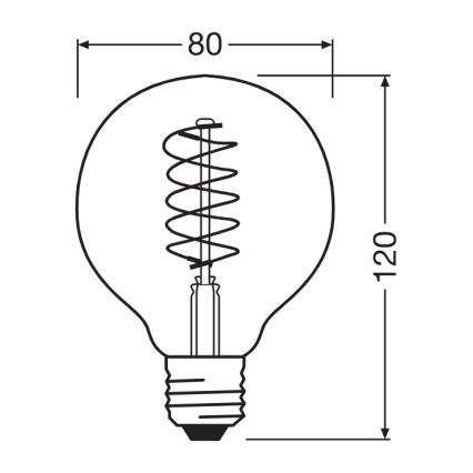 Zestaw 2x ściemnialnych żarówek LED VINTAGE FILAMENT E27/4,8W/230V 2200K - Osram