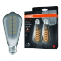 Zestaw 2x ściemnialnych żarówek LED VINTAGE FILAMENT E27/7,8W/230V 1800K - Osram