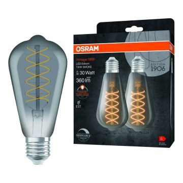 Zestaw 2x ściemnialnych żarówek LED VINTAGE FILAMENT E27/7,8W/230V 1800K - Osram