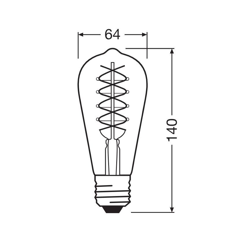 Zestaw 2x ściemnialnych żarówek LED VINTAGE FILAMENT E27/7,8W/230V 1800K - Osram