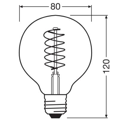 ZESTAW 2x ściemnialnych żarówek LED Vintage Filament E27/7,8W/230V 1800K - Osram