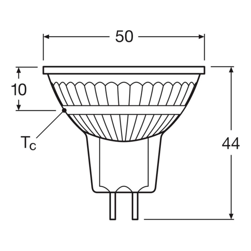 Zestaw 2 żarówek LED ściemnialnych MR16 GU5,3/5W/12V 2700K 36° CRI 90 - Osram