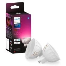ZESTAW 2x Ściemniana żarówka LED RGBW Philips Hue White And Color Ambiance GU5,3/MR16/6,3W/12V 2000-6500K