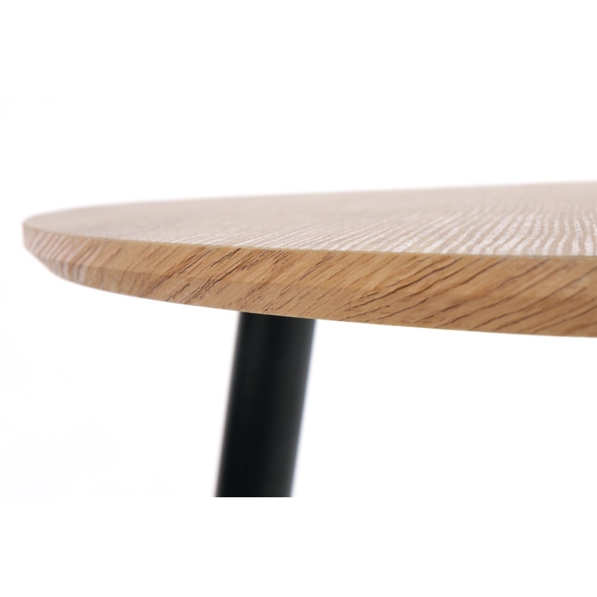 ZESTAW 2x Stół składany NICEA śr. 40/60 cm złoty dąb/czarny