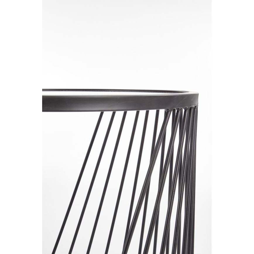 ZESTAW 2x Stolik kawowy ANTILLA śr. 42/50 cm czarny/przydymiony