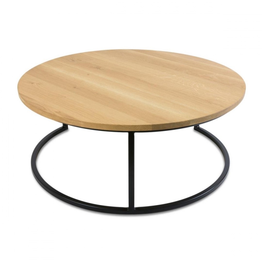 ZESTAW 2x Stolik kawowy OAKLOFT 38x90 cm czarny/dąb