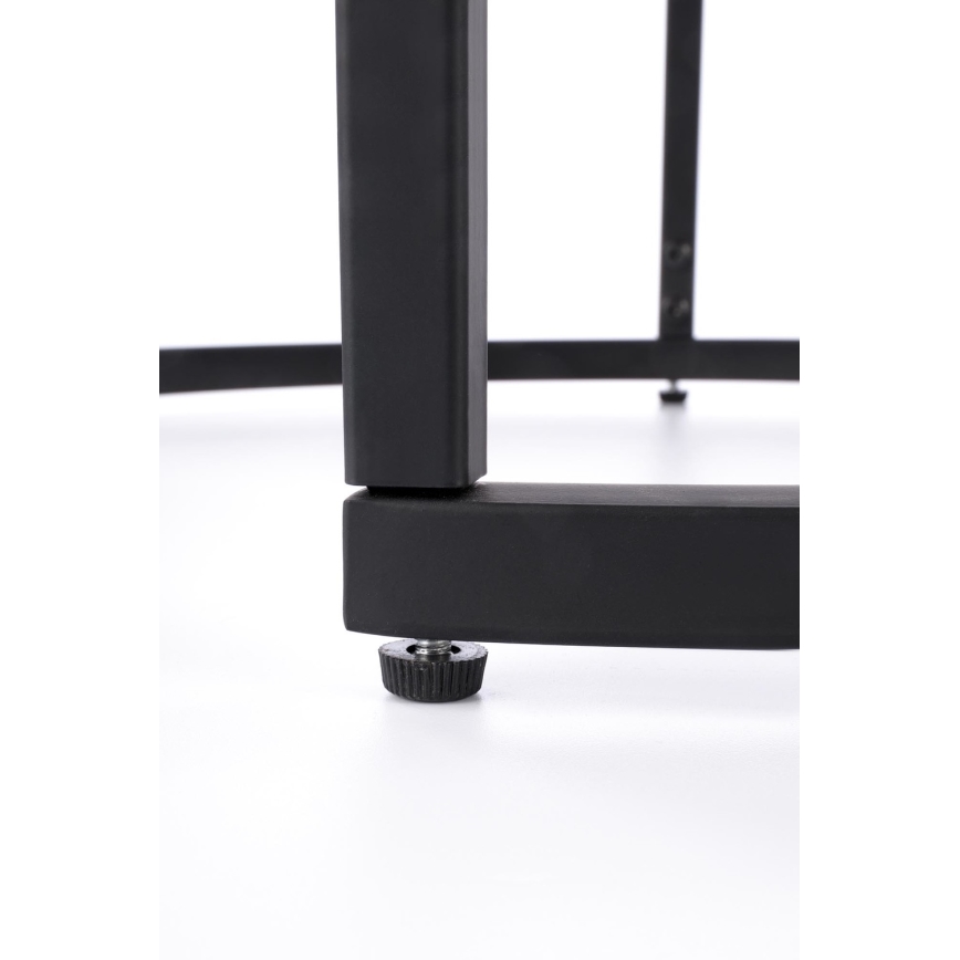 ZESTAW 2x Stolik kawowy OREO śr. 43/53 cm czarny/orzech