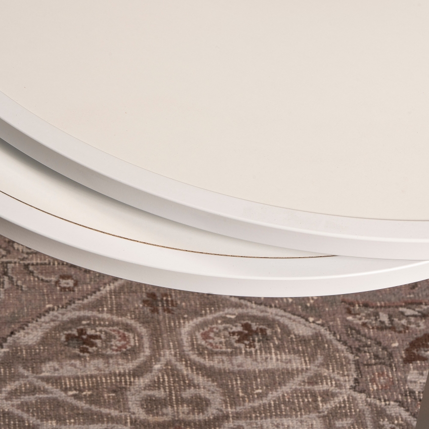 ZESTAW 2x Stolik kawowy TAMBUR biały