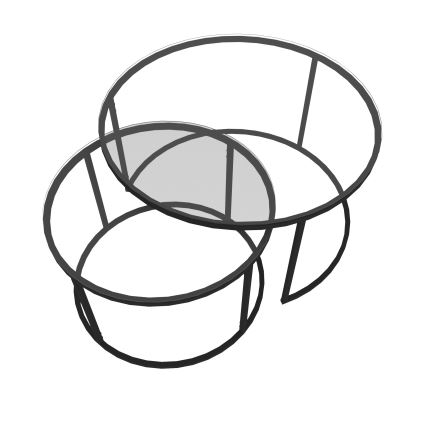 ZESTAW 2x Stolik konferencyjny BELARUS czarny