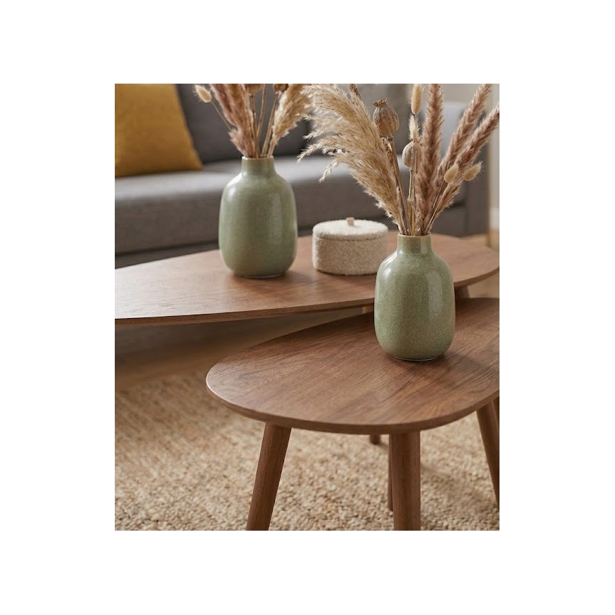 ZESTAW 2x Stolik konferencyjny SOLE 60/80x30/40 cm orzech