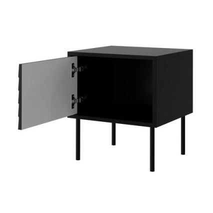 ZESTAW 2x Szafka nocna CORTINA 51x45 cm czarny