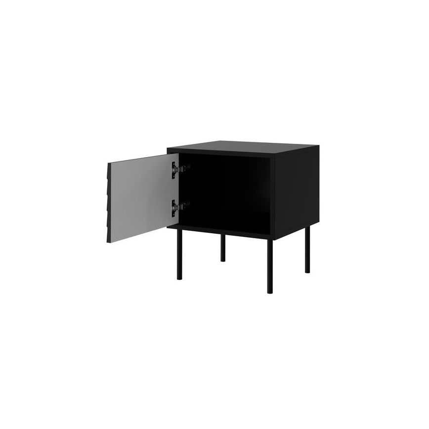 ZESTAW 2x Szafka nocna CORTINA 51x45 cm czarny