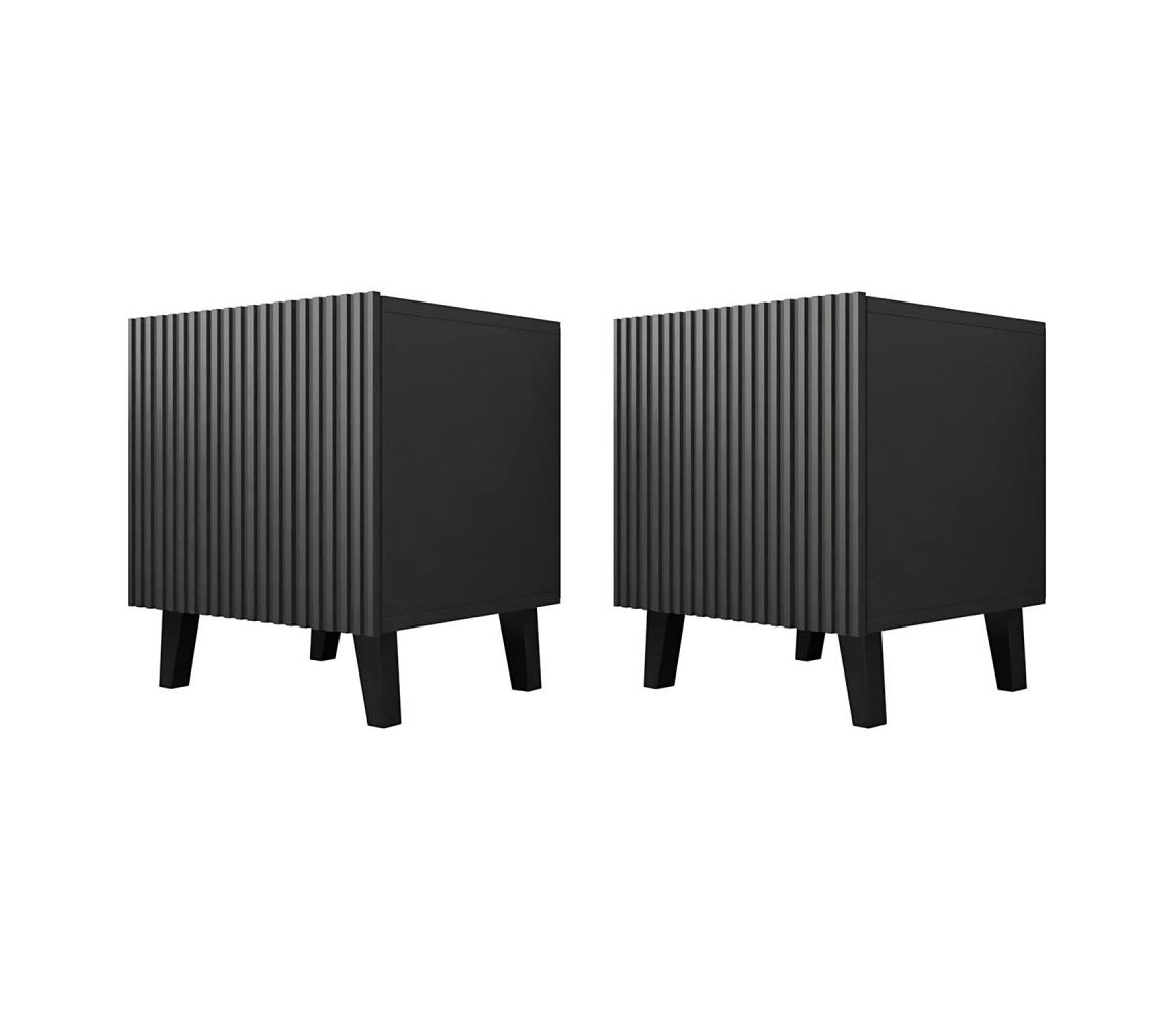 ZESTAW 2x Szafka nocna VAMOS 52x45 cm antracyt