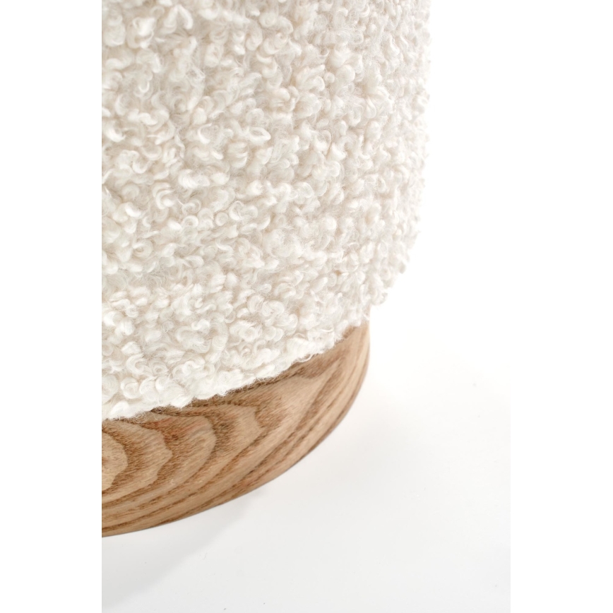 ZESTAW 2x Taboret CANCUN śr. 31/38 cm biały/brązowy
