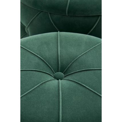 ZESTAW 2x Taboret POLLY śr. 40/44 cm zielony/złoty