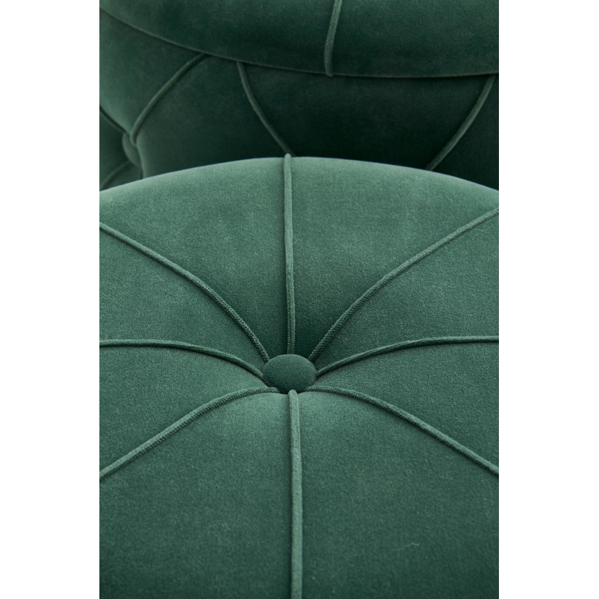 ZESTAW 2x Taboret POLLY śr. 40/44 cm zielony/złoty