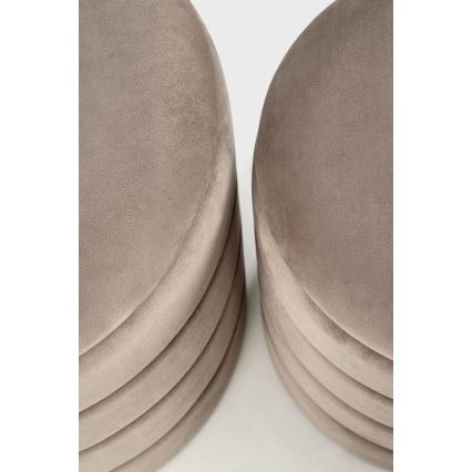 Zestaw 2x taboretów PAX śr. 33/40 cm taupe