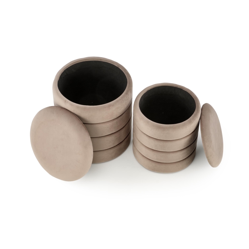 Zestaw 2x taboretów PAX śr. 33/40 cm taupe