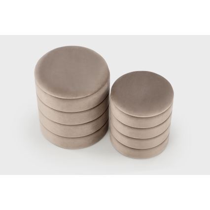 Zestaw 2x taboretów PAX śr. 33/40 cm taupe