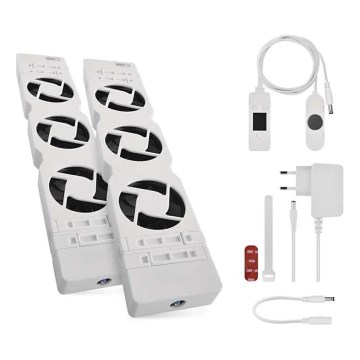 ZESTAW 2x Wentylator pod grzejnik 5/230V biały