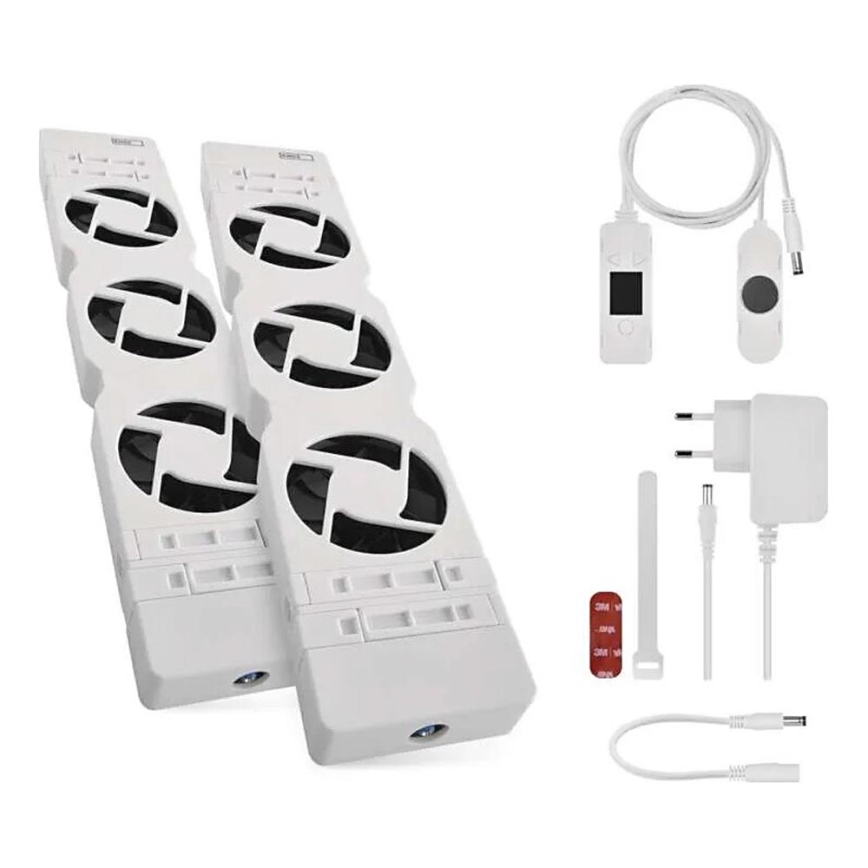 ZESTAW 2x Wentylator pod grzejnik 5/230V biały