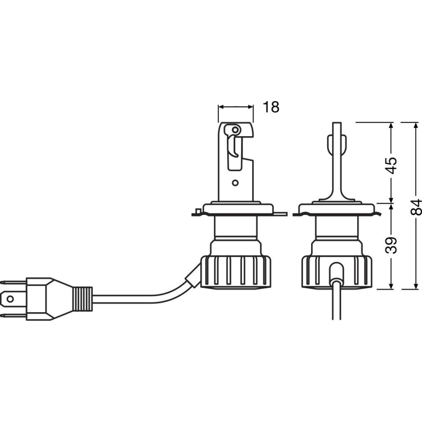 Zestaw 2x żarówek LED do samochodu NIGHT BREAKER VINTAGE H4 P43T/20W/12V 3000K - Osram