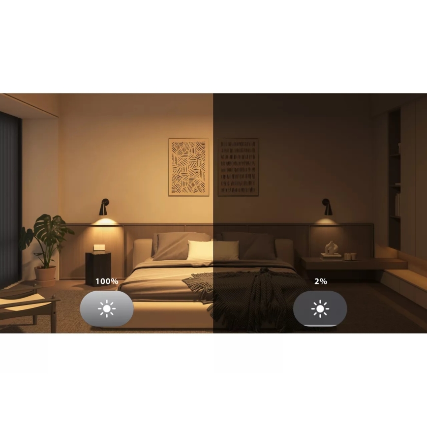 Zestaw 2x ściemnialne żarówki LED Philips Hue WHITE AMBIANCE E27/6W/230V 1000-20000K