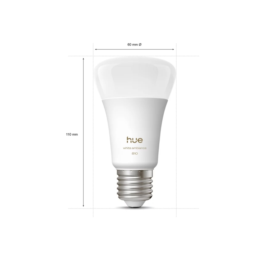Zestaw 2x ściemnialne żarówki LED Philips Hue WHITE AMBIANCE E27/6W/230V 1000-20000K