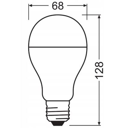 Zestaw 2x żarówek LED VALUE CLASSIC E27/19W/230V 2700K - Osram