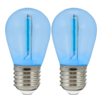 ZESTAW 2x Żarówka LED PARTY E27/0,3W/36V niebieska
