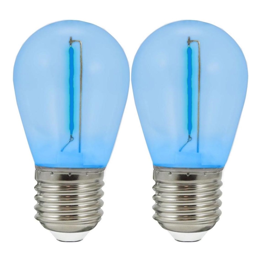 ZESTAW 2x Żarówka LED PARTY E27/0,3W/36V niebieska