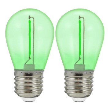 ZESTAW 2x Żarówka LED PARTY E27/0,3W/36V zielona