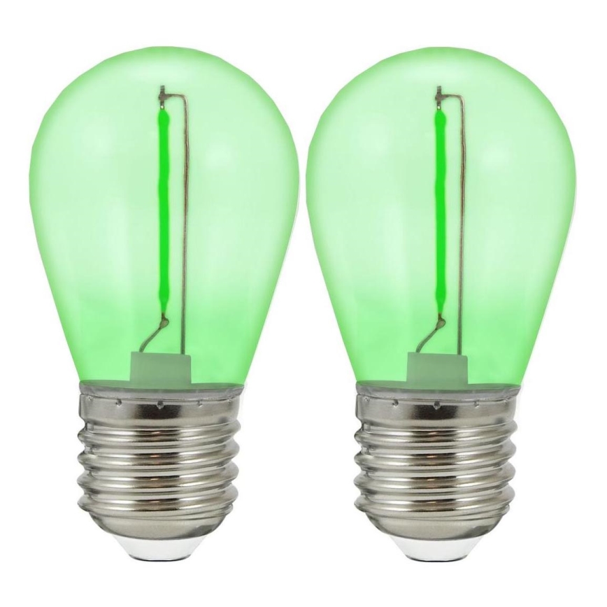 ZESTAW 2x Żarówka LED PARTY E27/0,3W/36V zielona