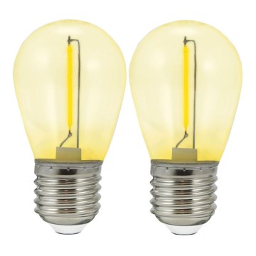 ZESTAW 2x Żarówka LED PARTY E27/0,3W/36V żółta