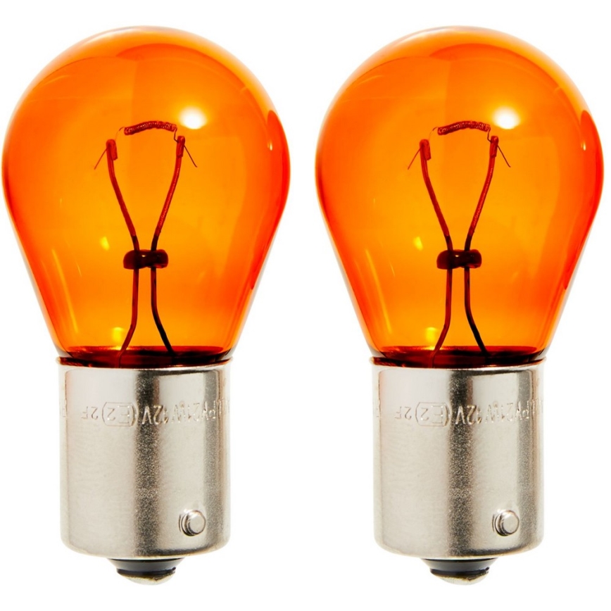 ZESTAW 2x Żarówka samochodowa Philips VISION 12496NAB2 PY21W BAU15s/21W/12V