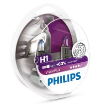 ZESTAW 2x Żarówka samochodowa Philips VISION PLUS 12258VPS2 H1 P14,5s/55W/12V