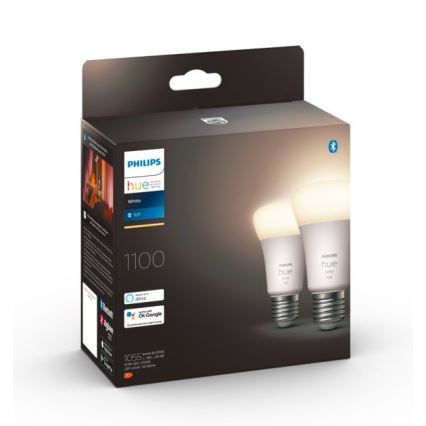 Zestaw 2× LED ściemnialna żarówka Philips Hue WHITE E27/9,5W/230V 2700K