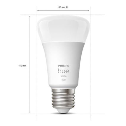 Zestaw 2× LED ściemnialna żarówka Philips Hue WHITE E27/9,5W/230V 2700K