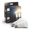 Zestaw 2×LED ściemnialna żarówka Philips Hue WHITE AMBIANCE E27/6W/230V 2200-6500K