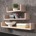 Zestaw 3 półek ściennych TRIO 40/60/80x11x18 cm dąb sonoma