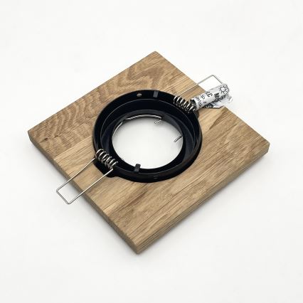 Zestaw 3 szt. opraw wpuszczanych TOBBY 1xGU10/20W/230V 11,5x11,5 cm dąb/czarny