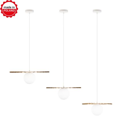 ZESTAW 3x lampa wisząca na lince SUNPLISS 1xG9/10W/230V złota/kremowa