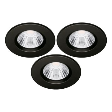 ZESTAW 3x LED Łazienkowa oprawa wpuszczana LED/5,5W/230V 2700K IP65 czarny