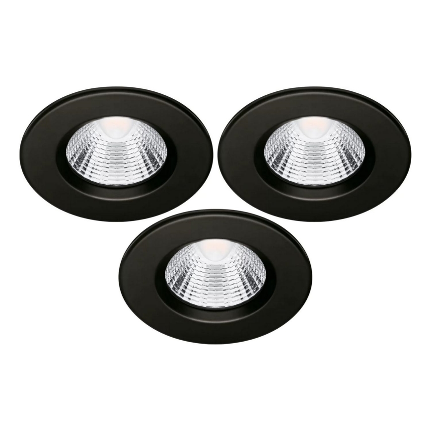 ZESTAW 3x LED Łazienkowa oprawa wpuszczana LED/5,5W/230V 2700K IP65 czarny